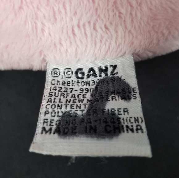 GANZ - PINK BUNNY WITH EMBROIDERED FLOWERS - Picture 8 of 8